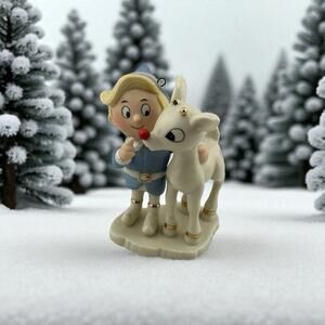 Vintage Lenox Rudolf and Hermey "Glowing Friendship" Ornament 2003 Porcelain